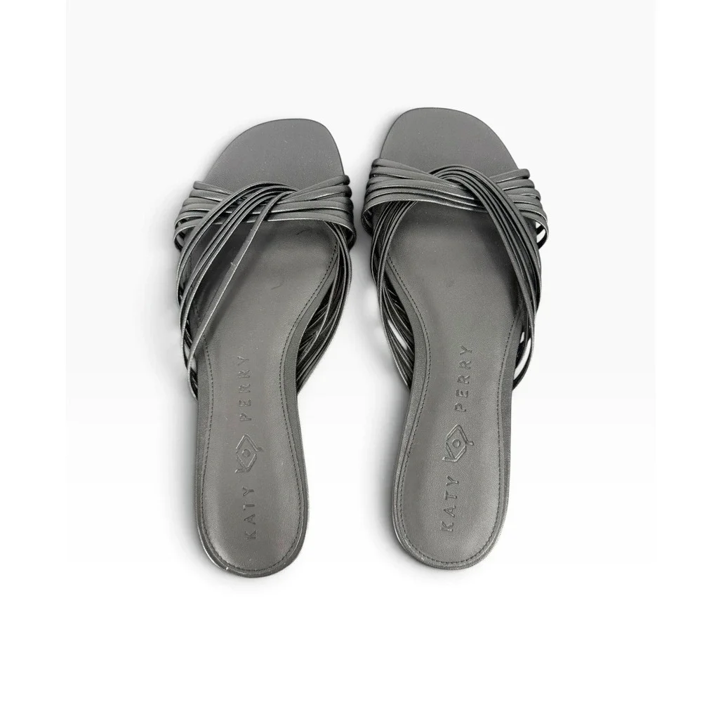 Katy Perry The Halie Intertwined Slide Sandal Black 10 NIB